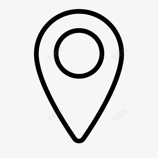 地图销位置地点图标svg_新图网 https://ixintu.com 位置 地图销 地点 地理位置 指示 行程 驱动