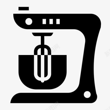 立式搅拌机立式厨房辅助设备图标图标