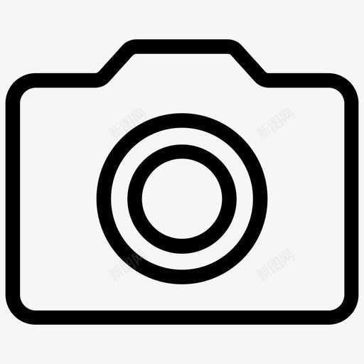 照相机照片图标svg_新图网 https://ixintu.com ios 图片 快门 摄影 点击 照片 照相机 线条 镜头