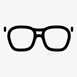 阅读镜眼镜透明对焦图标高清图片