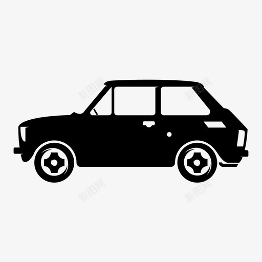 小型车车窗车轮图标svg_新图网 https://ixintu.com 俄罗斯 古巴 古巴汽车 小型车 汽车 菲亚特 车窗 车轮 车辆 轿车