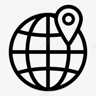 地图地球全球搜索图标图标