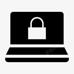 迷你保险箱笔记本电脑锁解锁安全图标高清图片