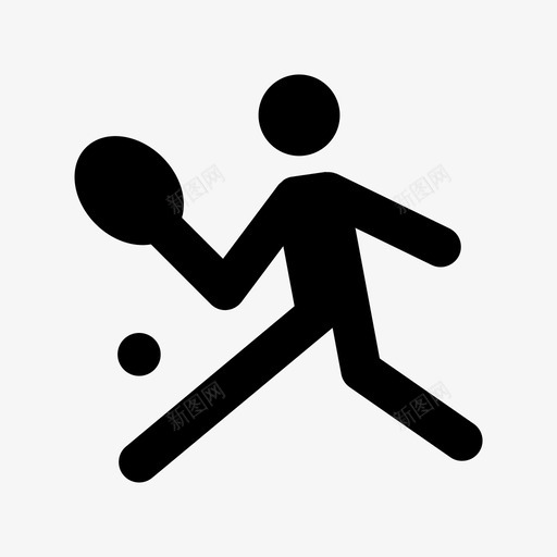 羽毛球运动员运动和游戏材料标图标svg_新图网 https://ixintu.com 羽毛球运动员 运动和游戏材料设计图标