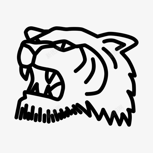 老虎展示品豹图标svg_新图网 https://ixintu.com 凶猛 动物 展示品 牛 猫 玩具 绘画 老虎 豹 食肉动物