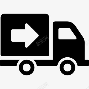 物流卡车运输物流配送图标图标