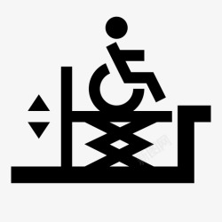 无障碍舒适无障碍电梯救济帮助图标高清图片