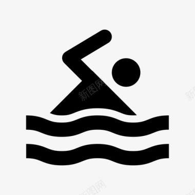 游泳潜水锻炼图标图标