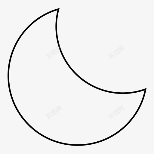月亮天空卫星图标svg_新图网 https://ixintu.com 亮度 卫星 夜晚 天空 月亮 月夜亮度 月牙形 月食 睡眠 轨道