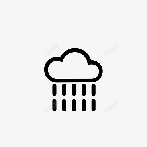 云天气雨图标svg_新图网 https://ixintu.com 云 互联网 大雨 天气 季风 恶劣 毛毛雨 气候 空中 空气 雨