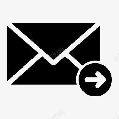 下一封电子邮件上箭头按钮即将发送的电子邮件图标图标