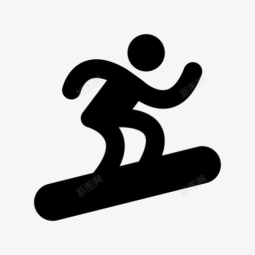 滑雪板物品设备图标svg_新图网 https://ixintu.com 产品 材料 滑雪板 物体 物品 设备 运动和游戏材料设计图标