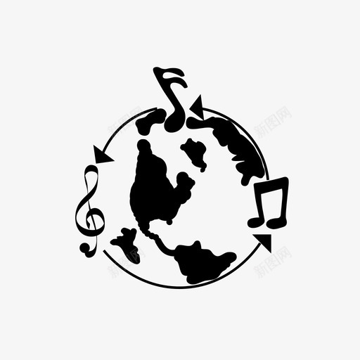 音乐世界音乐图标svg_新图网 https://ixintu.com 音乐世界 音乐图标