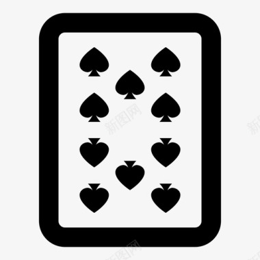 黑桃纸牌游戏扑克牌图标图标