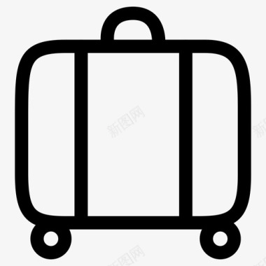 行李带轮行李箱乘客图标图标