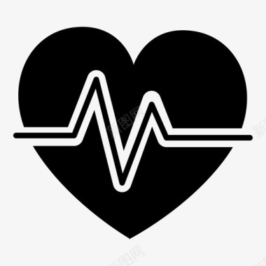 心跳血流脉搏监护仪图标图标