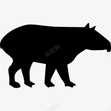 塔皮尔哺乳动物形状从侧面动物动物王国图标图标