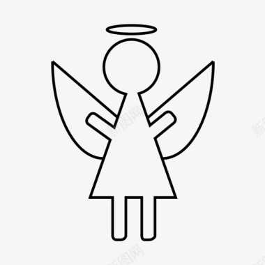 有翅膀的天使偶像天使图标图标