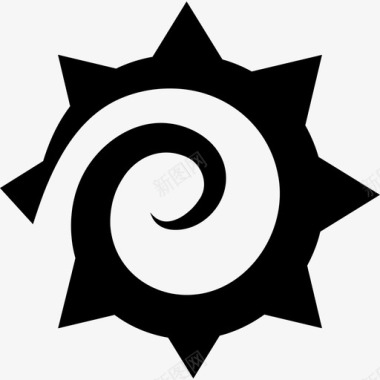 太阳螺旋形状形状巴西图标图标