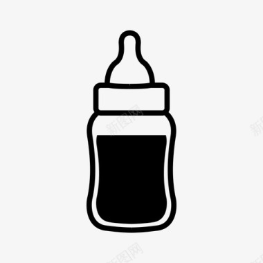 婴儿奶瓶幼儿图标图标
