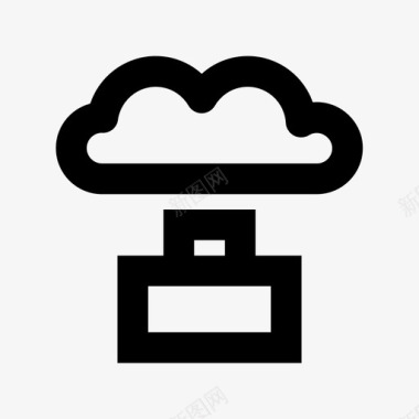 云存储云数据技术材质图标图标