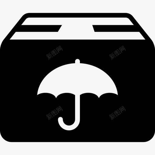 带有雨伞标志的快递包裹物流配送图标svg_新图网 https://ixintu.com 带有雨伞标志的快递包裹 物流配送