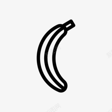 香蕉水果甜的图标图标