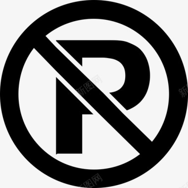 禁止停车标志信号灯图标图标