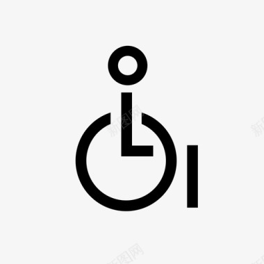 残疾人轮椅障碍物图标图标
