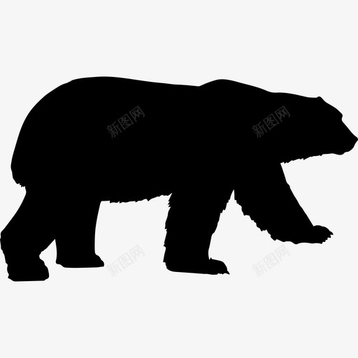 黑熊形状动物动物王国图标svg_新图网 https://ixintu.com 动物 动物王国 黑熊形状