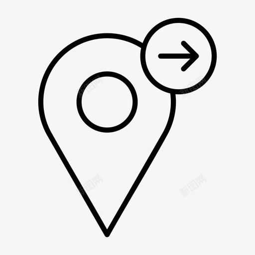 位置下一个1方向图标svg_新图网 https://ixintu.com 1 位置下一个 右箭头 地图定位 地图点 导航 方向