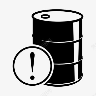 金属桶汽油桶油桶图标图标