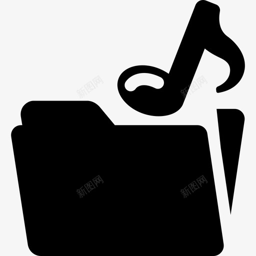 音乐文件夹文档集已填充图标svg_新图网 https://ixintu.com 已填充 文档集 音乐文件夹