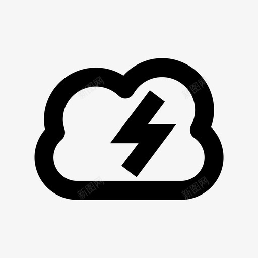 雷雨云数据技术材料图标svg_新图网 https://ixintu.com 云数据技术材料图标 雷雨
