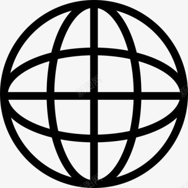 地球网格符号形状地球图标图标