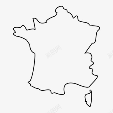 法国国家地图图标图标