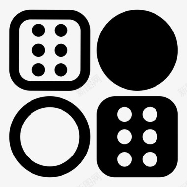 双陆棋圆圈桌面游戏图标图标
