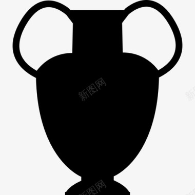 奖杯罐大的黑色形状形状trohies图标图标