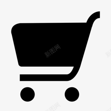 购物车常规实心购物电子商务图标图标
