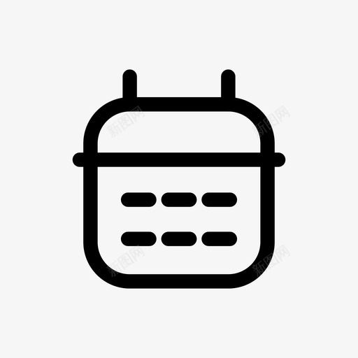 日历日期挂起图标svg_新图网 https://ixintu.com cleancondo图标集01 周 年 挂起 日历 日期 月 页