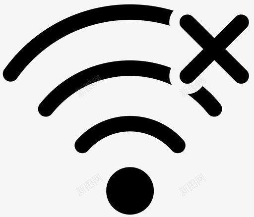 wifi关闭电脑首页图标svg_新图网 https://ixintu.com wifi关闭 互联网 信号 指示 电脑 移动状态栏图标 首页
