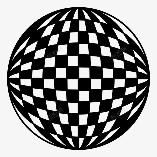 球体几何形状图标svg_新图网 https://ixintu.com 几何形状 球体