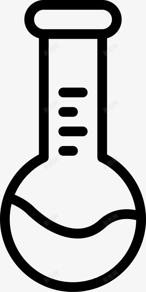圆底烧瓶展示品科学图标svg_新图网 https://ixintu.com 圆底烧瓶 实验室 容器 展示品 材料 物品 玻璃器皿 知识 研究 科学 科学概要 管子