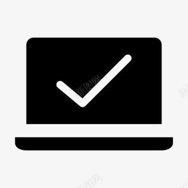 笔记本电脑认可投票验证图标图标