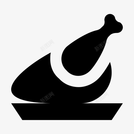 烤鸡食品和饮料材料标图标svg_新图网 https://ixintu.com 烤鸡 食品和饮料材料设计图标
