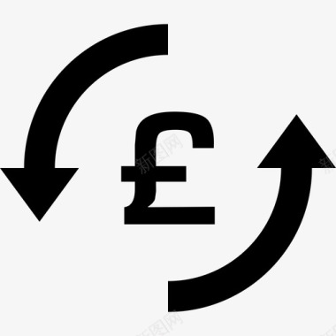 货币英镑兑换符号箭头货币包1图标图标