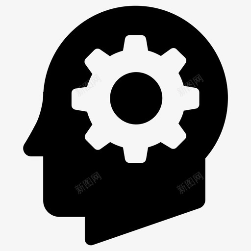 思考进步生产力图标svg_新图网 https://ixintu.com 创新 大脑 思维 思考 想法 生产力 用户 计算 象形图 过程 进步