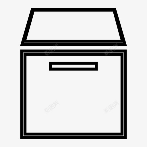 纸箱箱包装存放图标svg_新图网 https://ixintu.com 箱包装存放 纸箱