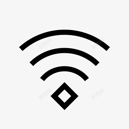 wifi无线互联网wifi信号图标svg_新图网 https://ixintu.com wifi wifi信号 互联网连接 免费在线 办公室wifi 在线接入 家庭wifi 无线互联网 网络接入 菱形公共标志