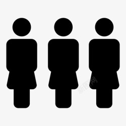 女性人口人员团队状态图标高清图片